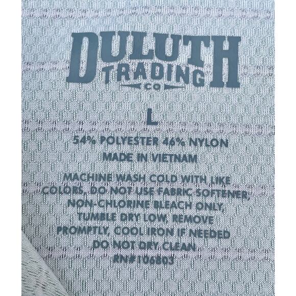 DULUTH Trading Co. Mint Green Striped Polyester/Nylon Polo Shirt Mens SIZE LARGE - Picture 5 of 7